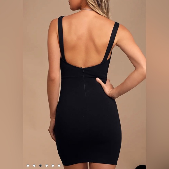 Lulu’s Black Bodycon Dress. Medium. - Picture 6 of 6